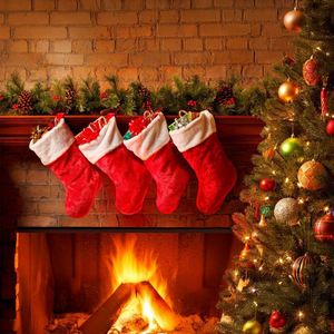Christmas Decoration New Year Eve Christmas Gift Bag Party Decoration Hanging Plush Christmas Stocking Socks With <b>Custom</b> Logo - Product Image 3