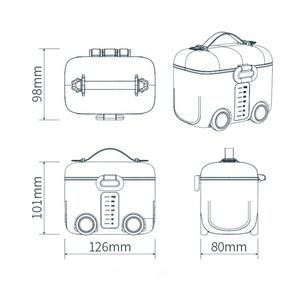 Toptan taşınabilir karikatür bebek süt tozu kutusu kaşık bebek formülü dağıtıcı sızdırmaz bebek gıda aperatif saklama kabı - Product Image 6