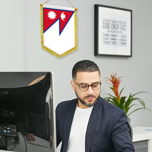 <b>Mini</b> 20x30cm Pennant Car Flags Nepal Wall Decor Display Accessories Small Ornaments for Hanging - Product Image 2