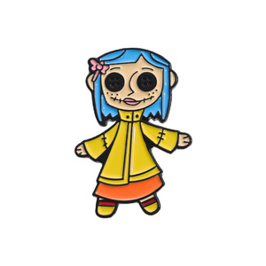 Hantu ibu Coraline pin boneka bros horor lencana Film sekitar ransel pin Aksesori lembut enamel pin kerah - Product Image 6