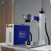 Marqueur laser fibre CNC 30W haute précision refroidi par air pour gravure de plaques signalétiques métalliques, médailles pour chiens, marquage d'acier inoxydable, fichiers AI/DWG