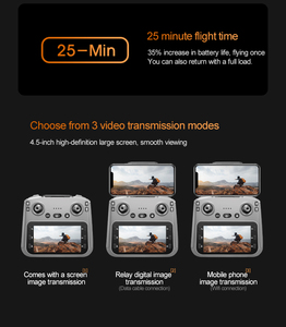 โดรน S119 ระดับมืออาชีพสำหรับใช้งานกลางแจ้ง พร้อมกล้อง 8k Dual HD FPV WiFi มอเตอร์ไร้แปรงถ่าน ระบบหลบหลีกสิ่งกีดขวาง พับเก็บได้ หน้าจอแสดงผลแบบออปติคอลโฟลว์ - Product Image 6