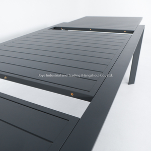 Leisure Modern <b>Extendable</b> <b>Outdoor</b> Rectangle Aluminum Frame <b>Dining</b> <b>Table</b> With Adjustable Slats Top for Hotel & Garden Use - Product Image 3