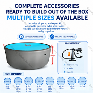 <span class=keywords><strong>Piscine</strong></span> gonflable pliable en PVC épaissi <span class=keywords><strong>sur</strong></span> mesure pour enfants et usage extérieur domestique, avec échelle, étanche et autoportante - Product Image 3