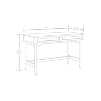 Combohome Surface solide en bois rotin bureau bureau blanc ordinateur bureaux à domicile avec étagère Table d'étude en bois