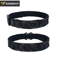 IDOGEAR 2 "BS Style Camo Noir Boucle En Métal À Dégagement Rapide Chasse Nylon Duty Ceinture Tactique Ceinture Molle Ceinture De Combat