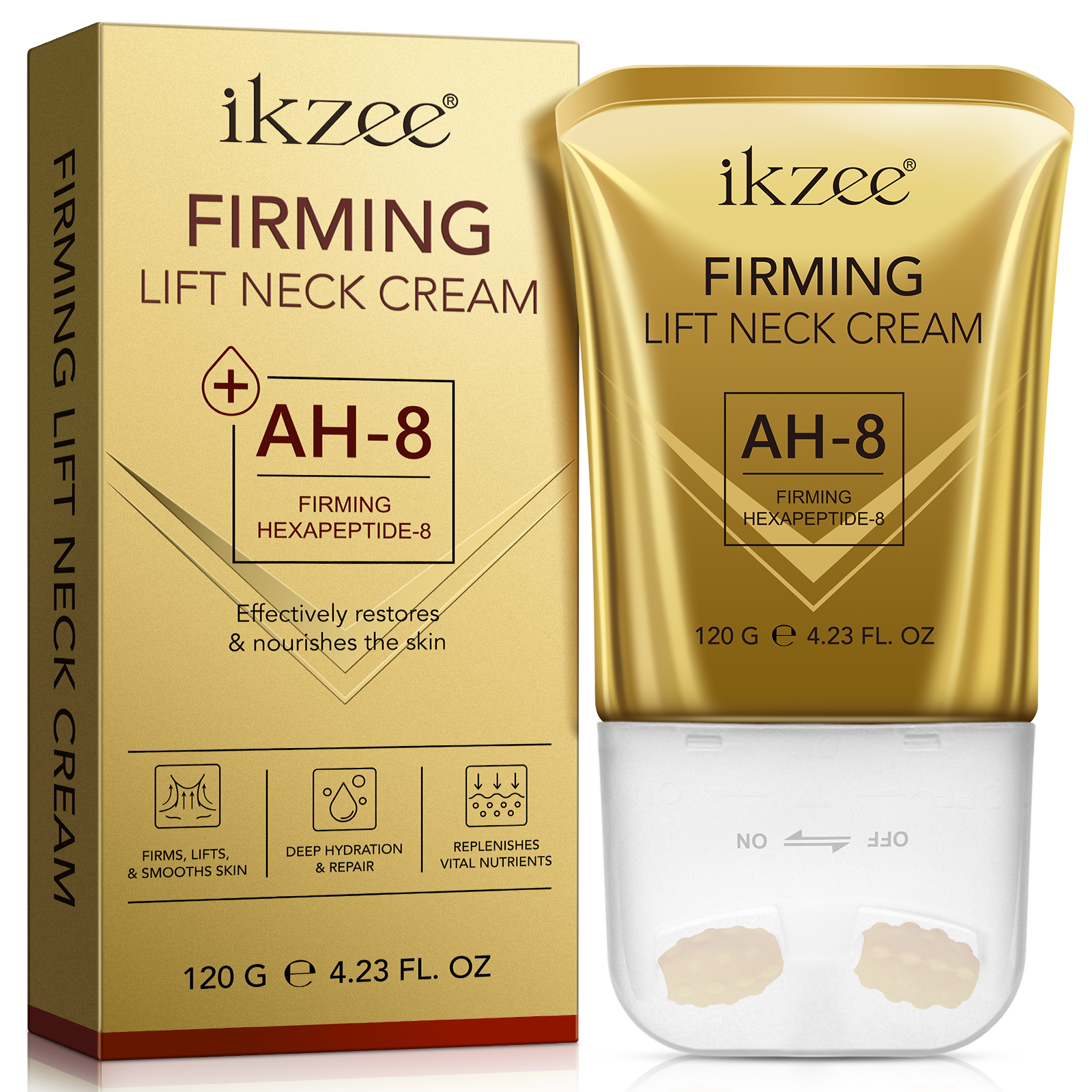Ikzee AH-8 Neck Firming Cream - Anti-Wrinkle & Moisturizing