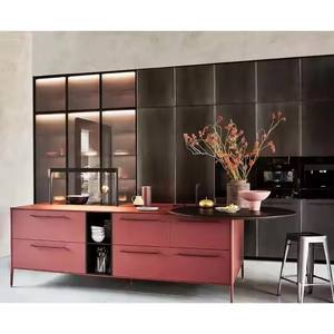 Armoires de rangement multifonctionnelles de ménage de Woond solide de luxe de lumière rouge haut de gamme pour la maison de cuisine - Product Image 5