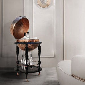 Estante de vino móvil de Arte de <span class=keywords><strong>taberna</strong></span> de <span class=keywords><strong>cobre</strong></span> puro de Portugal, gabinete de vino refinado de gama alta con decoración creativa de globos para muebles <span class=keywords><strong>del</strong></span> hogar - Product Image 5