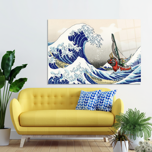 Tableau mural en toile imprimé Legend of Zelda Windwaker Wave, style Art Déco, à suspendre - Product Image 3
