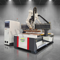 Routeur CNC multi-broches HYSEN 4x8 pieds pour le nesting, machine de fabrication de meubles et de portes en bois, routeur à bois ATC CNC 1325