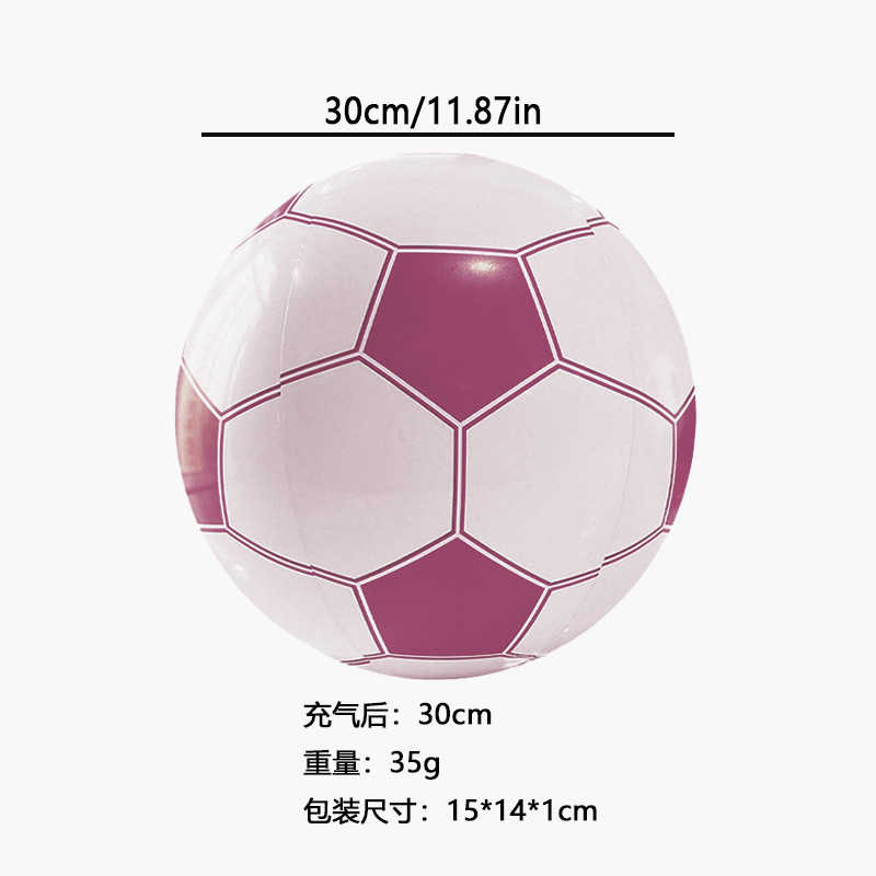 Ballon de football violet (30 cm une fois gonflé)