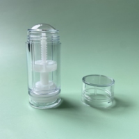 Tube de Rouge à Lèvres Vide en Plastique Transparent, Emballage Cosmétique Tournant, Sérigraphie Dorée, 15ml 15g, Outils de Maquillage