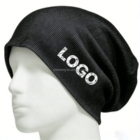 Vente en gros de bonnets sans bord en polyester personnalisés avec logo imprimé par sublimation, ajustés, unisexes, pour l'hiver, pour hommes et femmes