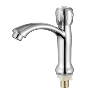 ก๊อกน้ำอ่างล้างหน้าทองเหลืองแบบก้านเดียว 1.5 แกลลอนต่อนาที ติดตั้งบนเคาน์เตอร์ รูเดียว แกนวาล์วเซรามิก แบบใช้ประแจเปิด-ปิด ดีไซน์ทันสมัย เรียบง่าย - Product Image 4