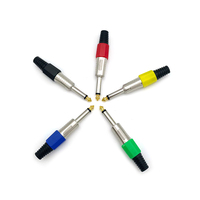 Vente d'usine 6.35MM 1/4 pouces TS Mono connecteur mâle prise OFC cuivre plaqué or pour guitare électrique mélangeur haut-parleur câble Audio