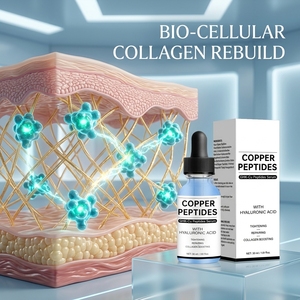 Siero Viso Organico 30ml con Peptidi di Rame GHK-Cu, Acido Ialuronico e Collagene, Liquido Riparatore e Rassodante, Prodotti per la Cura della Pelle - Product Image 3