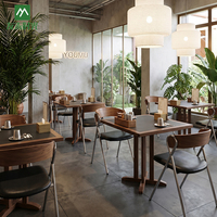 Ensembles de mobilier commercial moderne pour restaurants en gros : Tables à manger en marbre pour salons de thé, chaises métalliques, canapés en bois pour cafés