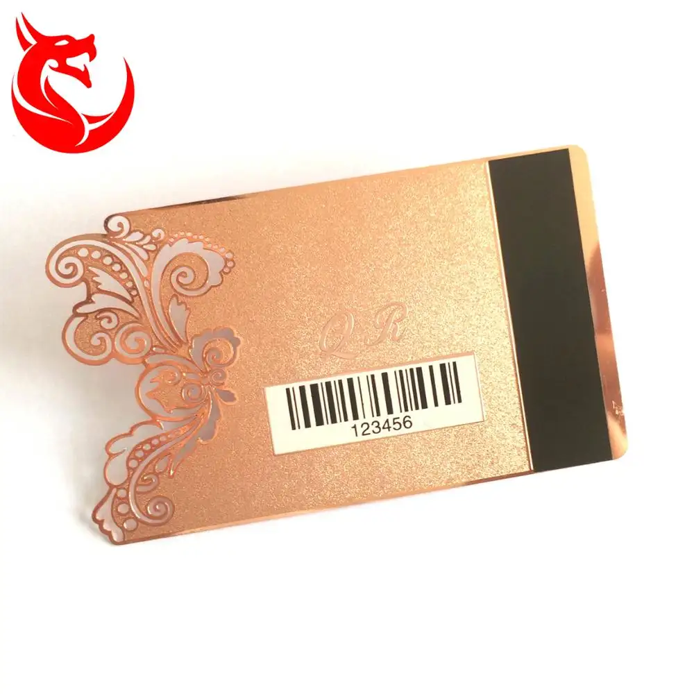 Custom card manufacturer metal business card with magnetic stripe