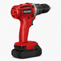 Perceuse sans fil sans balais 20V à vitesse variable 0-400/1400 tr/min, mandrin sans clé, batterie 2.0Ah pour le bois, le métal et les réparations domestiques