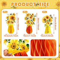 Dekorasi Meja Bertema Bunga untuk Pesta Ulang Tahun, Pernikahan, Baby Shower, Taman, Lebah, Bunga Matahari, dan Sarang Lebah untuk Musim Semi dan Musim Panas dari Easy Joy