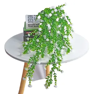 30インチ造花植物緑のツタの葉ハンギングガーランド人工ハンギングつる植物シミュレートユーカリつる