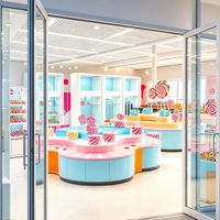 Support et kiosque d'exposition de bonbons personnalisés de haute qualité CIRI OEM avec éclairage LED et design étanche pour les magasins de détail