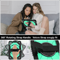 Étui robuste à 3 couches pour Redmi Pad 2 Pro 12.1 Poco Pad M1 2025 avec support rotatif à 360°, dragonne et bandoulière, bicolore OEM ODM