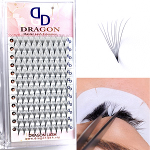 D-Curl 0.07 ventilateurs/plateau a pointu à la main PBT coréen 120mm 8D Premade Lash Fans Extensions de cils noir mat 8-15mm longueurs - Product Image 1