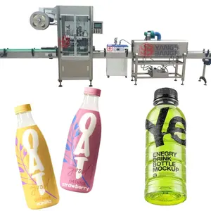 Su ürünü için otomatik plastik yuvarlak şişe yapışkanlı etiketleme makinesi küçülen daktilo dar kılıf etiket BASKI MAKİNESİ