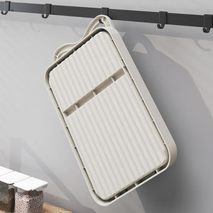 Katlanabilir Tencere Kapağı Tutucu Düzenleyici, Duvara Monte veya Tezgah Üstü Mutfak Gereçleri Saklama Rafı (Tencere Kapakları, Kaşıklar için) - Product Image 5