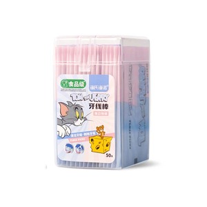 Haier Tom And Jerry – cure-dents en fil dentaire, 50 pièces, qualité alimentaire, portables, pour nettoyer les dents et éliminer la plaque dentaire - Product Image 1