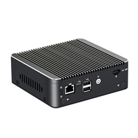Mini PC Firewall Sin Ventilador con Intel N100 de 12.ª Generación, Router 2.5G, 4 Puertos LAN I226-V, 1 Puerto COM RJ45, Tipo-C, Compatible con PfSense, PVE y ESXi
