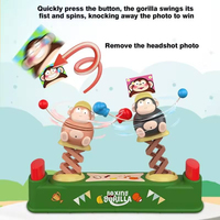 Jouets de bureau en plastique, jeu de table interactif, combat à deux joueurs, gorille qui frappe et rebondit pour les enfants