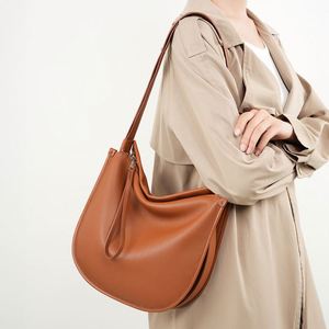 Nuevo Bolso Tote de Cuero Suave y Cómodo para Mujer, Bolso de Hombro Cruzado de Gran Capacidad, Cuero Genuino, Logotipo Personalizado - Product Image 4