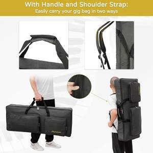 Free sample Key <b>Keyboard</b> Case with Wheels (53"x14.5"x7") | 88 Key <b>Keyboard</b> Rolling Bag with 3-Pocket | 88 Key <b>Keyboard</b> Roller - Product Image 2