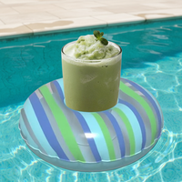Porte-gobelet flottant gonflable en PVC de forme personnalisée pour enfants, nouveau-nés, fêtes au bord de la piscine, jouet aquatique, accessoire de natation certifié