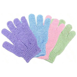 Hot Sale <b>Body</b> Scrubber Polyester Bath Glove Custom Exfoliating Gloves Bath Mitt Shower Exfoliating Gloves - Product Image 2