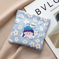 Trousse de maquillage portable Shrapnel Mini pochette cosmétique à fermeture automatique avec un design imprimé mignon en matériau PU