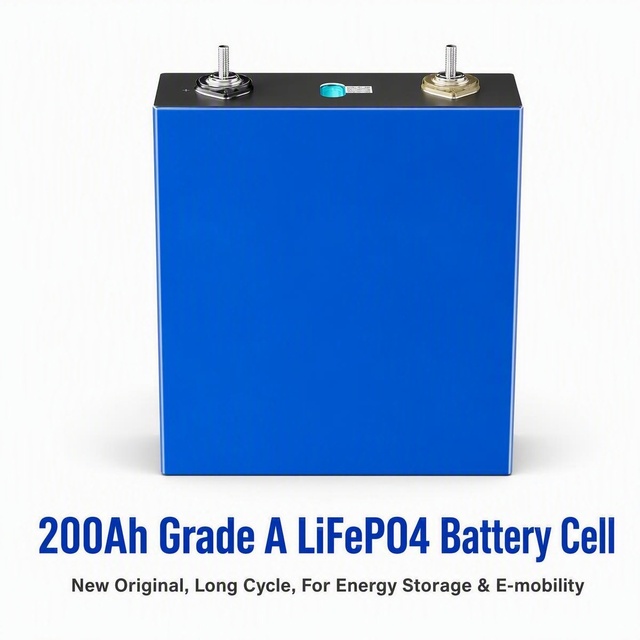 Grade a 200Ah LiFePO4 Battery Cell 3.2V for Energy Storage System EV Pack OEM Supported 6000 Cycles -20~60