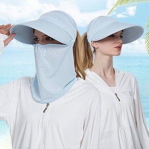 Nouveau design, masque facial complet et chapeau de soleil en nylon écologique pour l'été, protection UV - Product Image 2