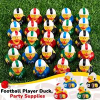Joueur de football en caoutchouc canards en vrac 2 pouces canard jouet canards pour enfants baignoire piscine jouets été plage et piscine activité