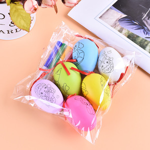Œufs <span class=keywords><strong>de</strong></span> Pâques en plastique à peindre soi-même JIN PENG, 28 pièces avec stylos <span class=keywords><strong>de</strong></span> couleur pour enfants, activités artistiques, cadeaux <span class=keywords><strong>de</strong></span> fête, chasse aux œufs, décoration - Product Image 6