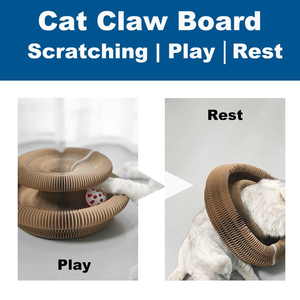 ペット用段ボール製猫爪とぎボード、インタラクティブな猫のおもちゃ、形が変わるおもちゃ、猫のおもちゃ、爪とぎ - Product Image 3