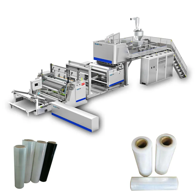 Máquinas Hualiang Máquina de Filme extensível PE totalmente automática 3 Extrusora 2000mm Co Extrusão