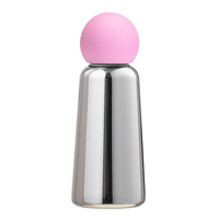 Bouteille d'eau en acier inoxydable à double paroi de 350 ml avec logo personnalisé, style simple, thermos avec placage chromé, bouteilles de sport