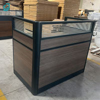 Estación de Trabajo Moderna para Oficina JC con Pantalla Divisoria, Escritorio de Computadora de Madera, Gabinete de Almacenamiento con 3 Cajones para Personal