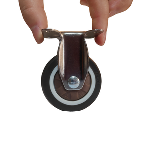 25/30/40/50 mm Elastik Kauçuk Tekerlekli Döner Tekerlek Yumuşak Katı Küçük Kauçuk Tekerlek - Product Image 4