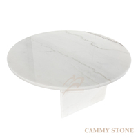 Table basse moderne et simple en marbre blanc naturel du Guangxi, plateau de vanité, pour salle à manger, salon, chambre, hôtel - Cammy Stone
