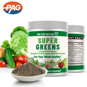 Super Greens Powder Private Label multivitaminico Bulk Mix completo di alimenti integrali Adaptogen vitamina minerale Superfood polvere verde